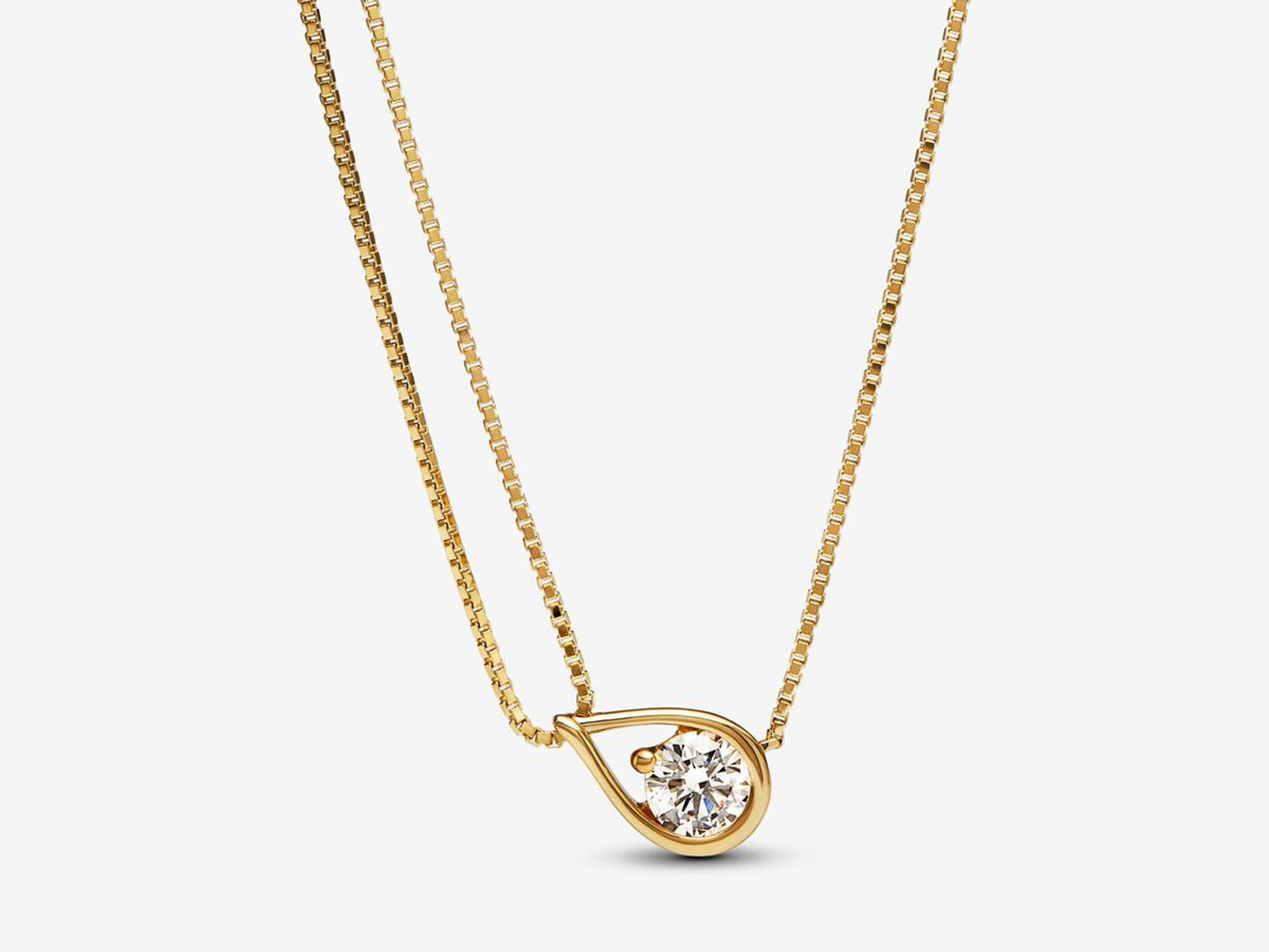 Lab-grown Diamond Double Chain Collier Necklace 0.75 carat tw 14k Gold