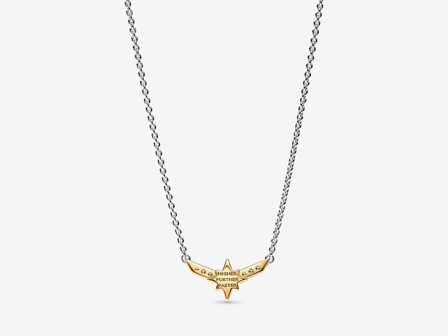 Marvel Captain Marvel Octogram Star Two tone Pendant Necklace