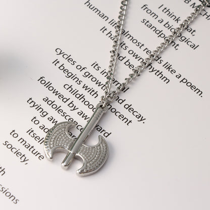 Fashion Stainless Steel Axe Pendant Necklace