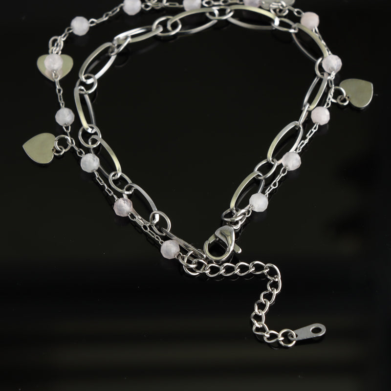 Unique Heart-Shaped Pendant Bracelet