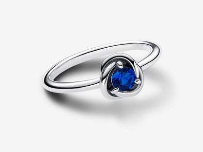 September Princess Blue Eternity Circle Ring