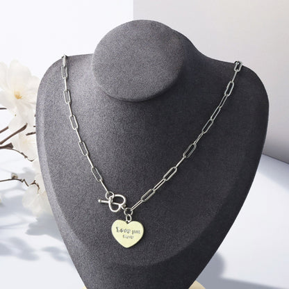 Silver O-Chain Jewelry with Heart-shaped Geometry