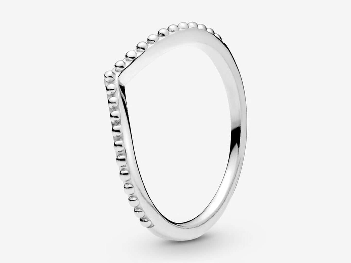 Beaded Wishbone Ring
