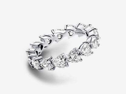 Row of Hearts Eternity Ring