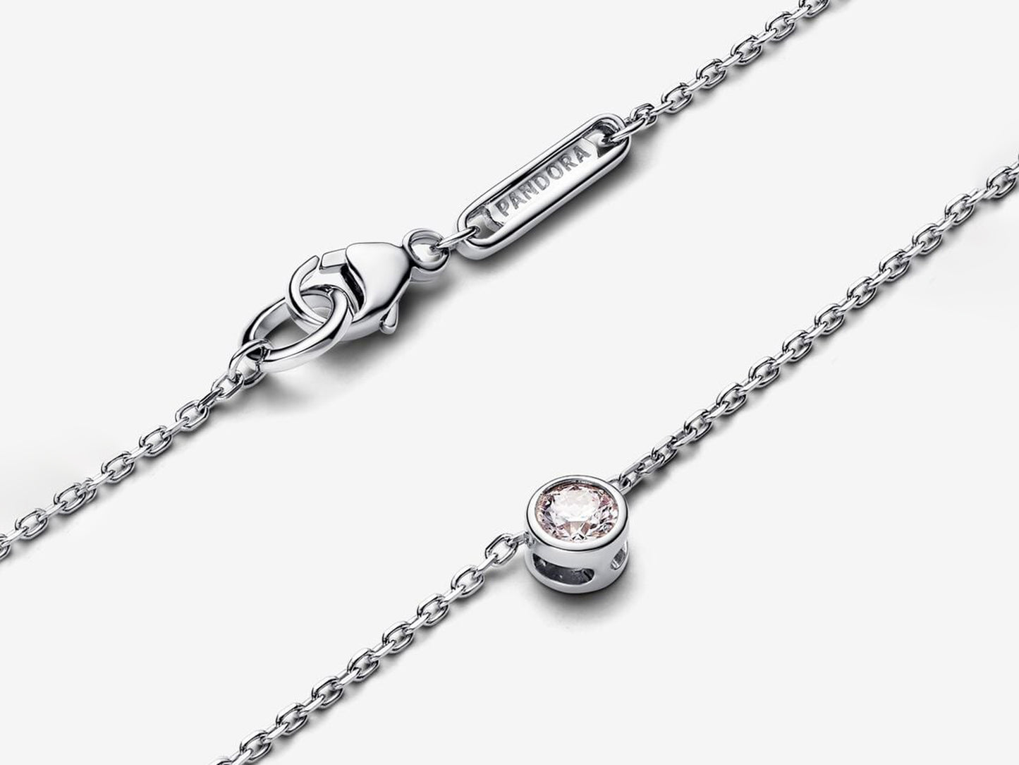 Lab-grown Diamond Bezel Pendant Necklace 0.15 carat tw Sterling Silver