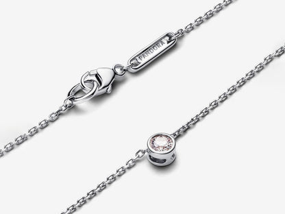 Lab-grown Diamond Bezel Pendant Necklace 0.15 carat tw Sterling Silver