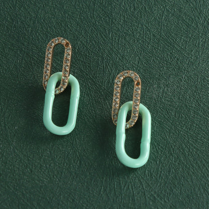 Rectangular Pendant Fashion Earrings