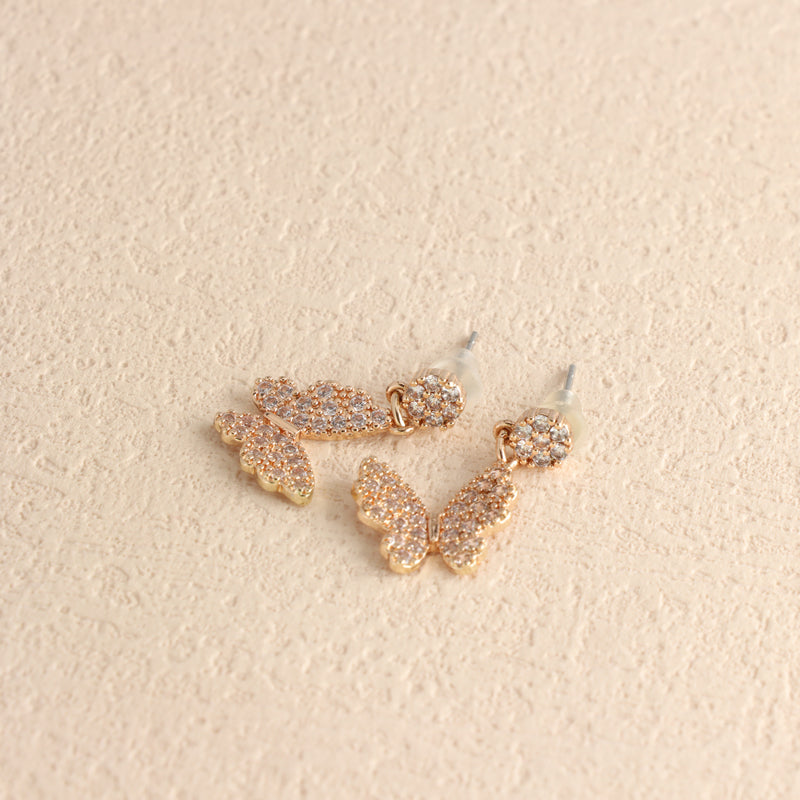 Rose Gold Butterfly Earrings