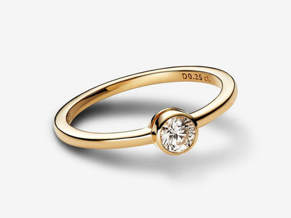 Lab-grown Diamond Bezel Ring 0.25 carat tw 14k Gold