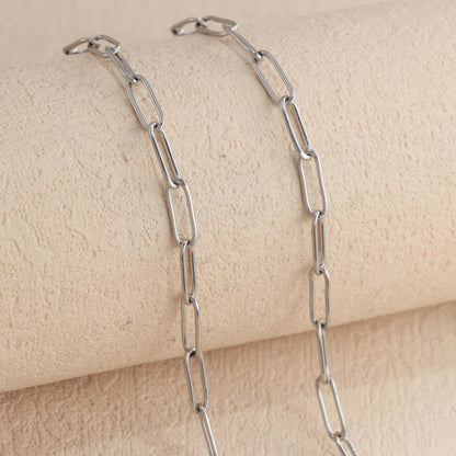 Sleek Silver Stainless Steel Cross Necklace