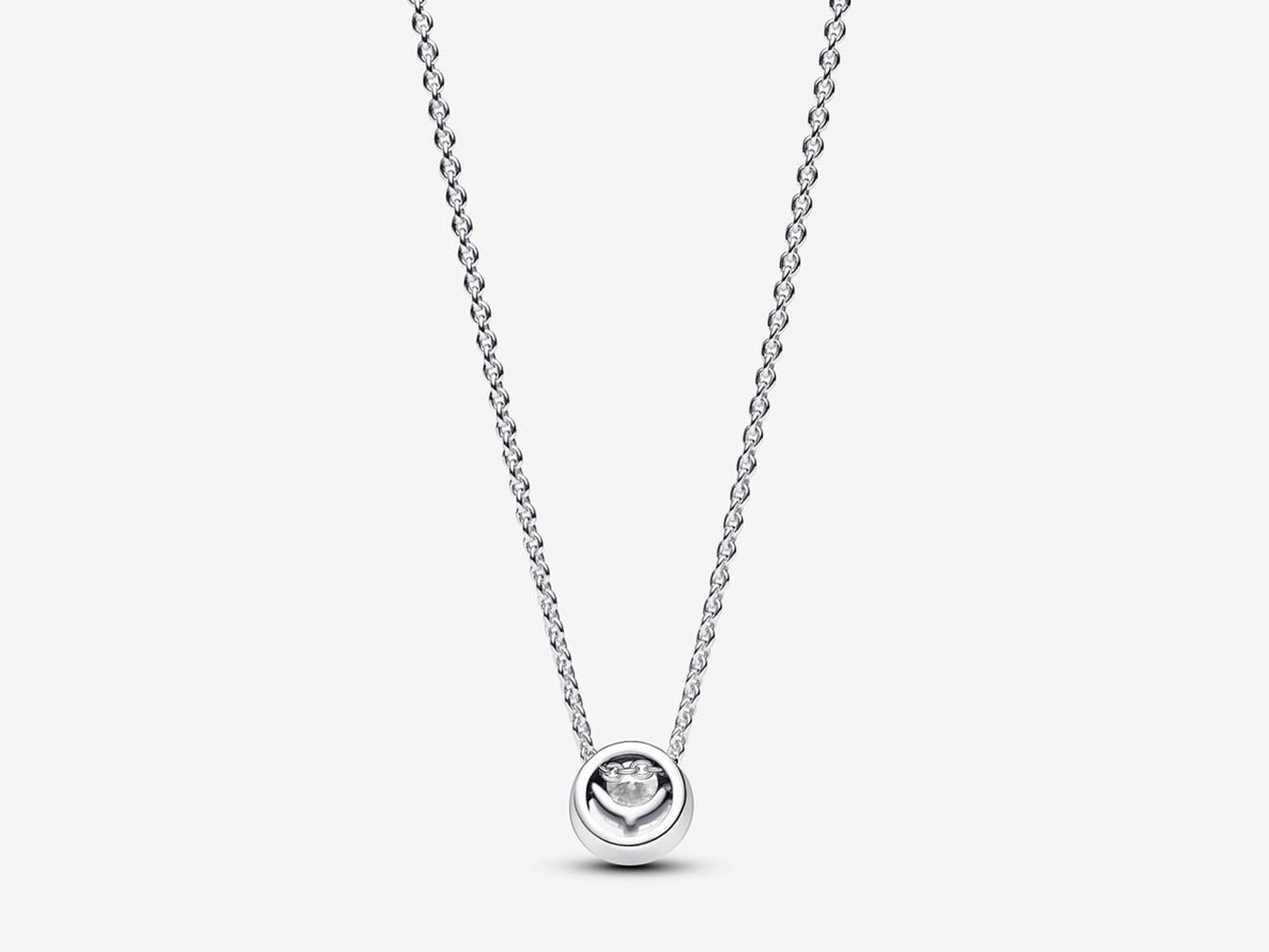 Sparkling Round Halo Pendant Collier Necklace