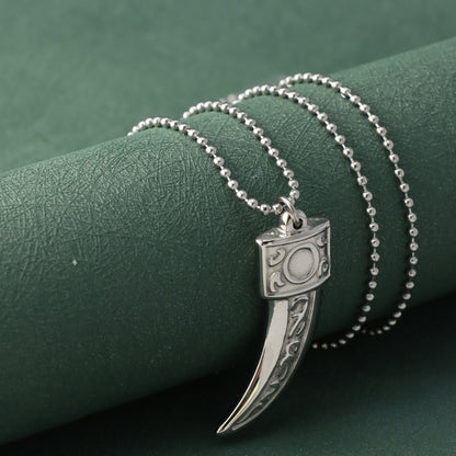 Fashion Stainless Steel Ivory Pendant Necklace