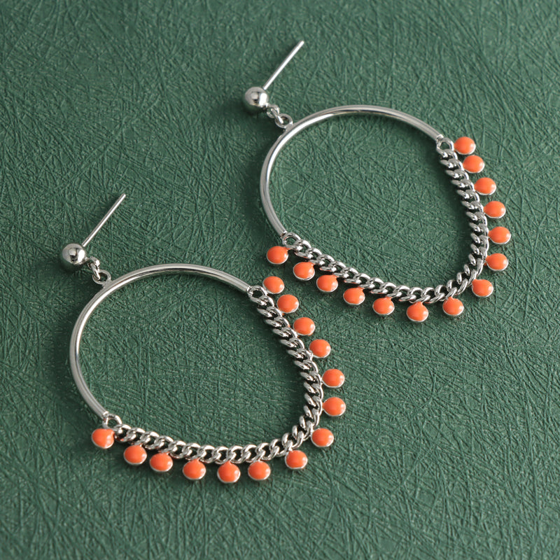 Chic Copper Statement Earrings