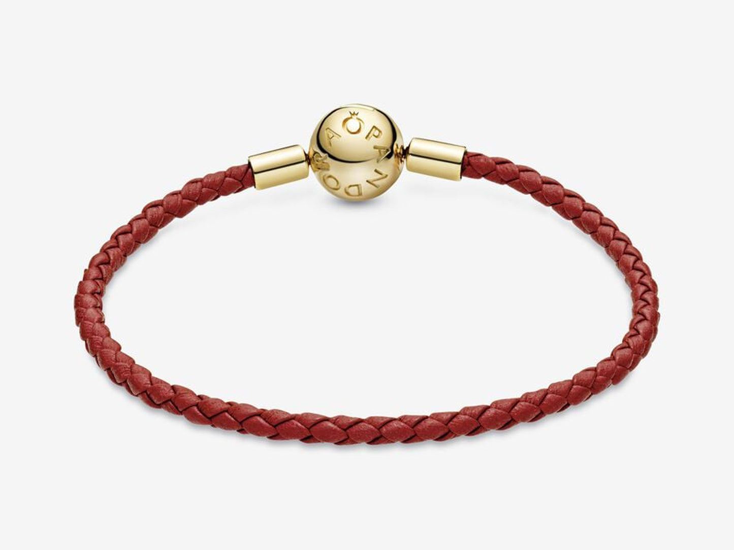Red Woven Leather Bracelet