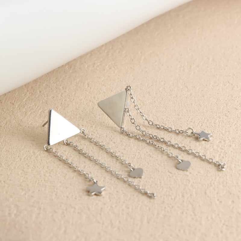 Silver Streamlined Earrings