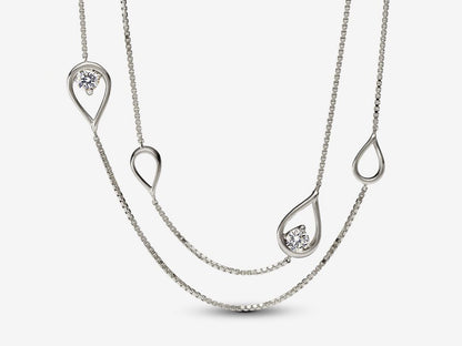 Lab-grown Diamond Long Pendant Necklace 0.50 carat tw 14k White Gold