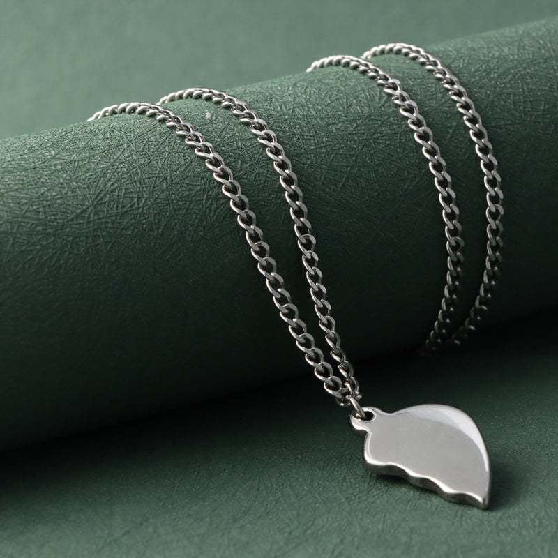 Minimalist Stainless Steel Chain Necklace - Heart Pendant