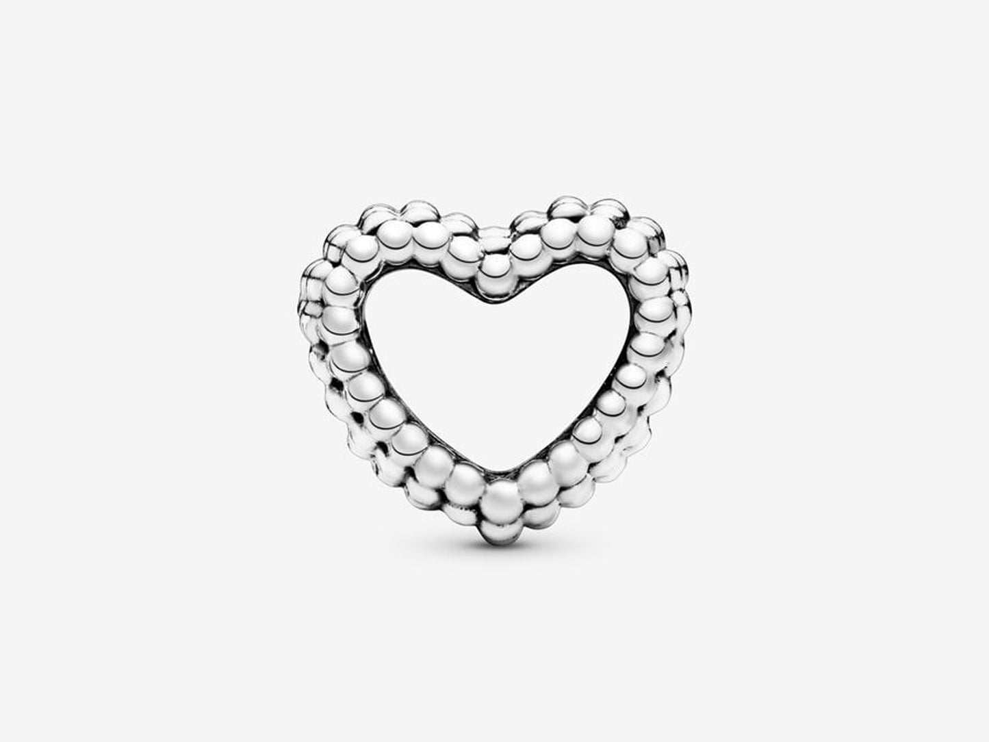 Beaded Open Heart Charm