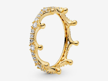 Clear Sparkling Crown Ring