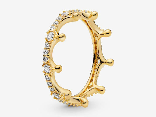 Clear Sparkling Crown Ring