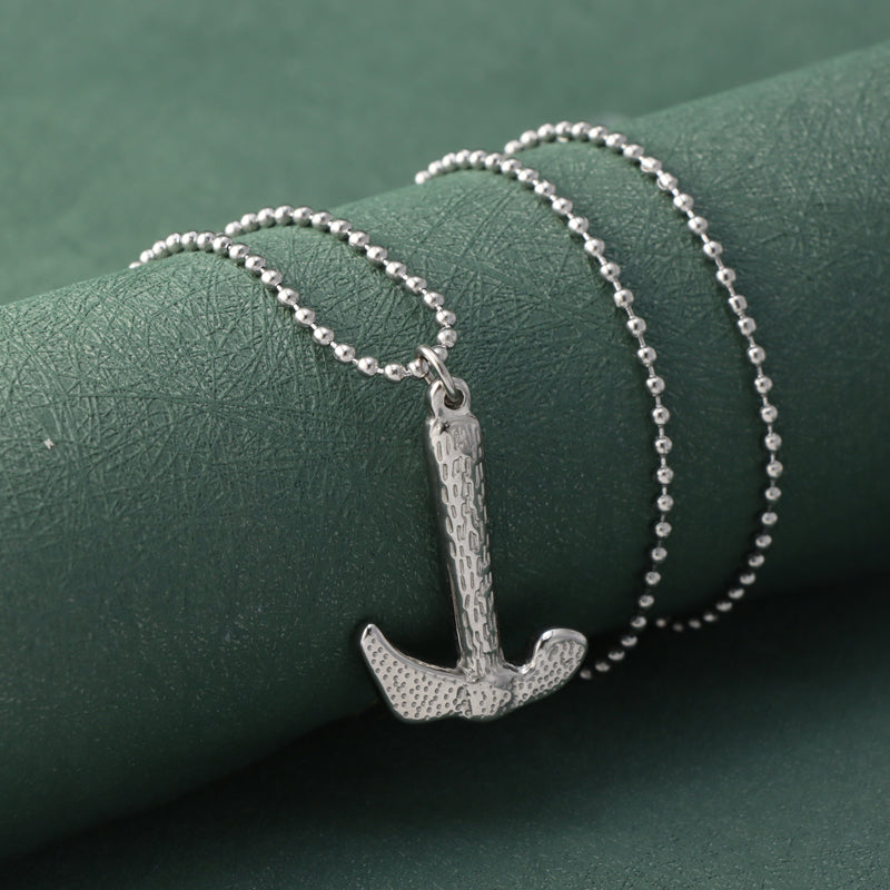 Stainless Steel Nautical Anchor Pendant Necklace