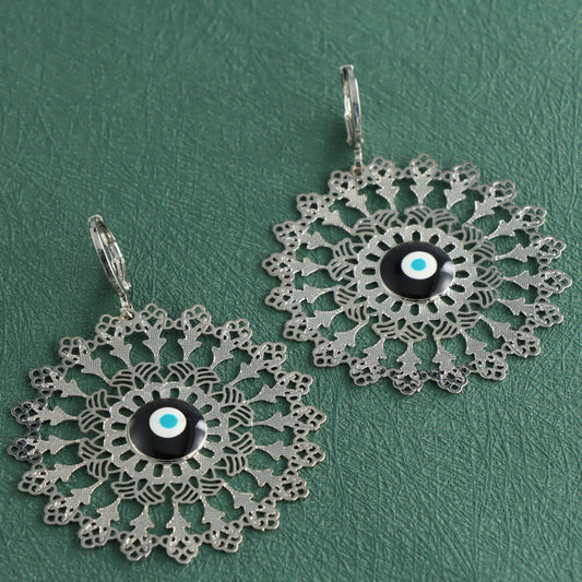 Vintage Circular Pendant Earrings