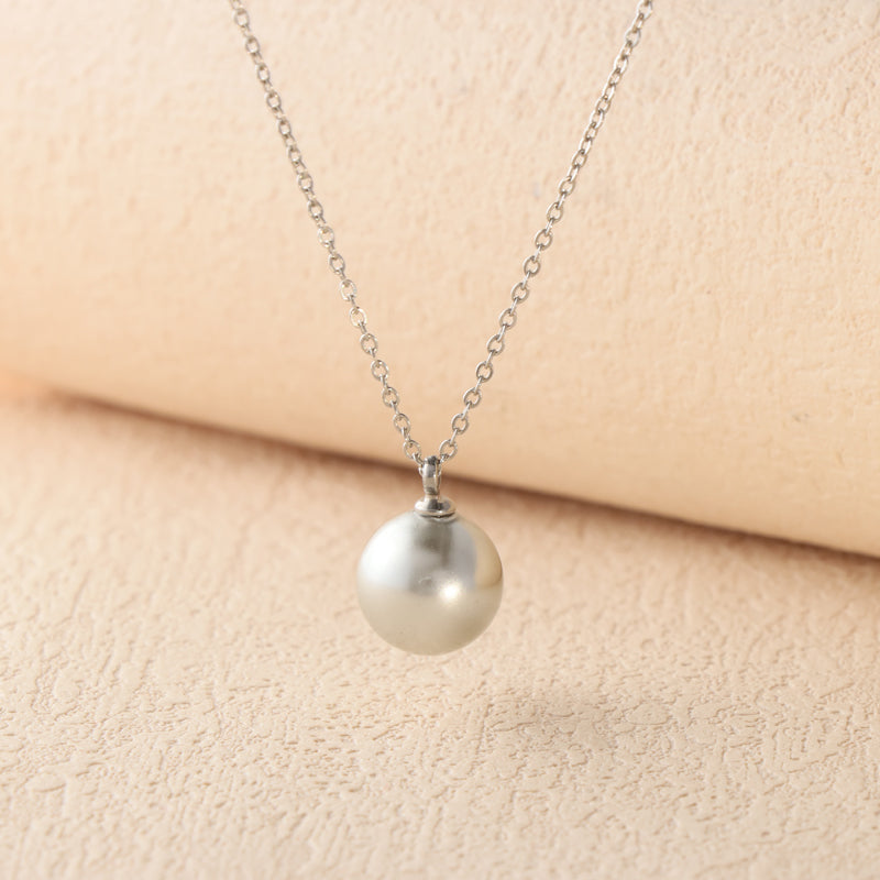 Stainless Steel O-chain with Bead Pendant