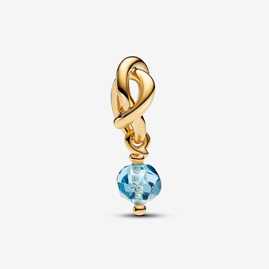 Infinity Aqua Crystal Charm