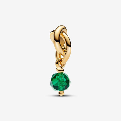 Infinity Green Crystal Charm