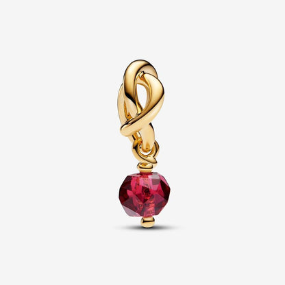 Infinity Red Crystal Charm