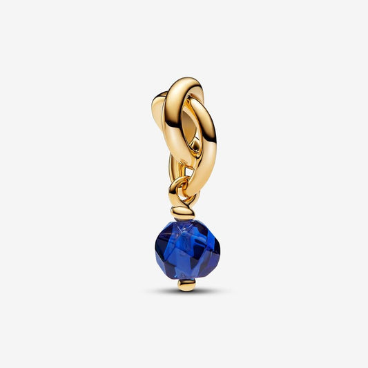 Infinity Blue Crystal Charm