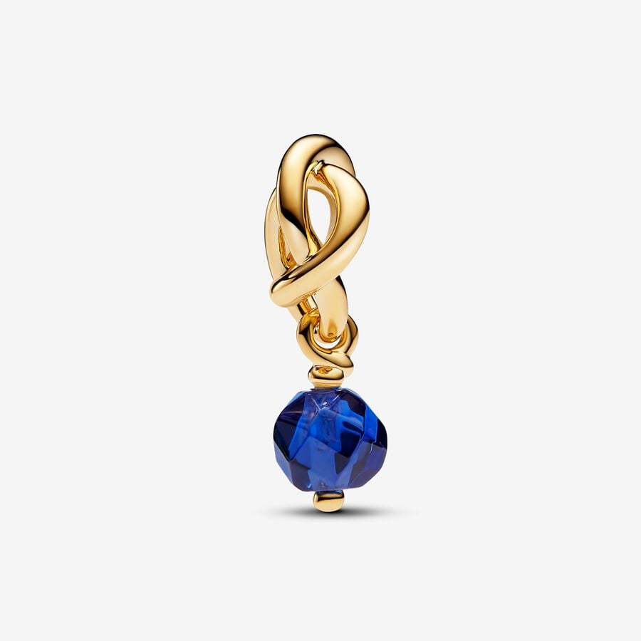 Infinity Blue Crystal Charm
