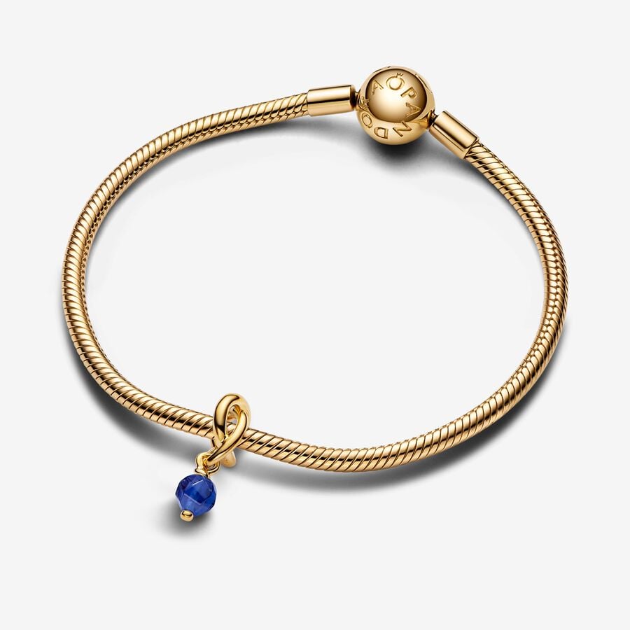 Infinity Blue Crystal Charm