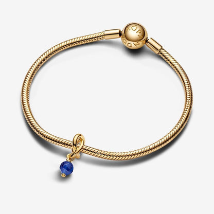 Infinity Blue Crystal Charm