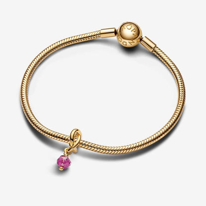 Infinity Pink Crystal Charm