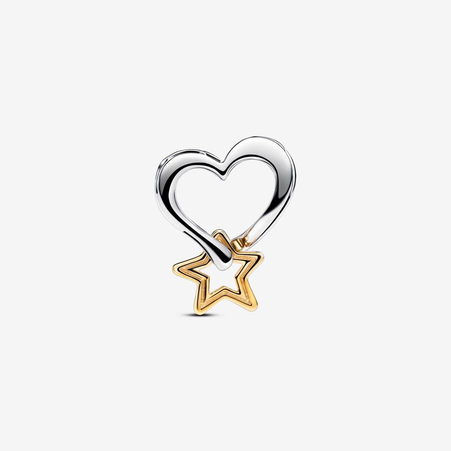 Lucky Star & Heart Mixed-Metal Charm