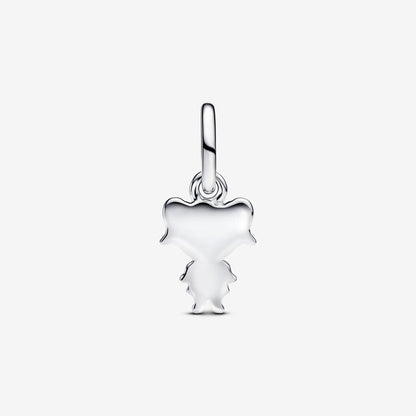 Happy Girl Sterling Silver Charm