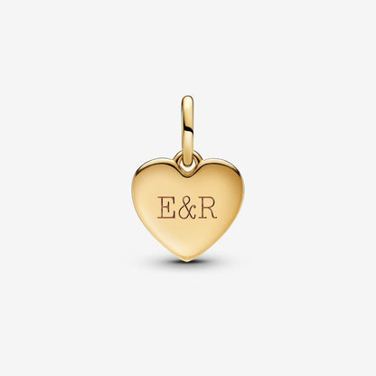 Gold LOVE Engravable Heart Charm