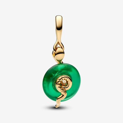 Gold Snake CZ Charm