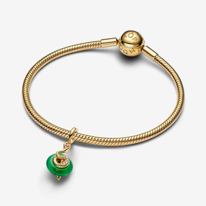 Gold Snake CZ Charm