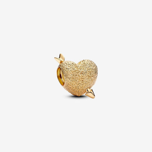 Cupid's Arrow Gold Heart Charm