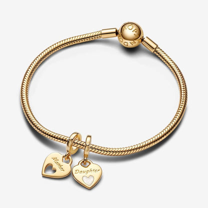 Mother-Daughter Double Heart Charm