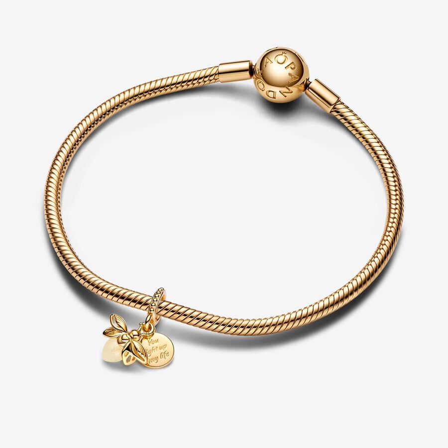 Gold-Plated Glowing Firefly Charm