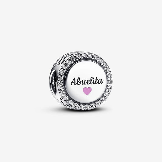 Pavé Cubic Zirconia Mom Charm