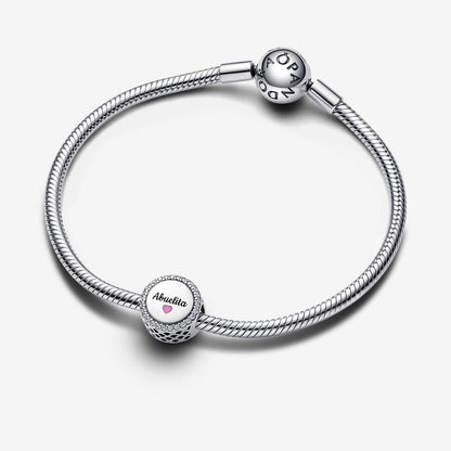Pavé Cubic Zirconia Mom Charm