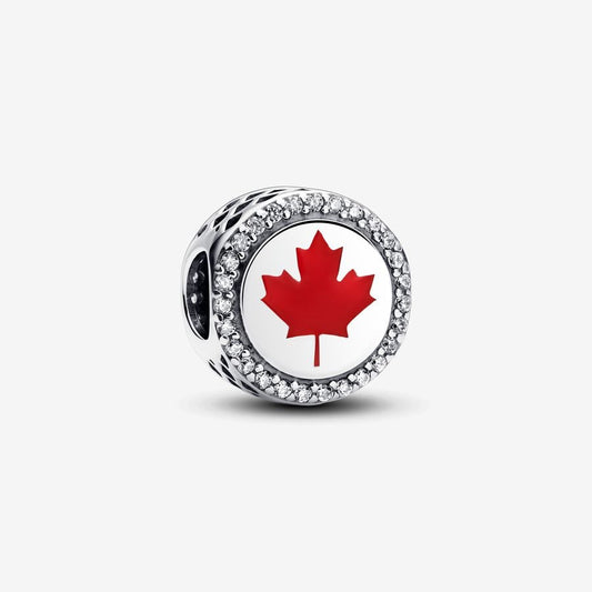 Red Maple Leaf Enamel Charm