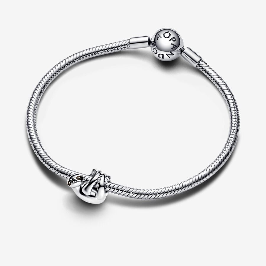 Sterling Silver Sloth Charm Enamel Detailing