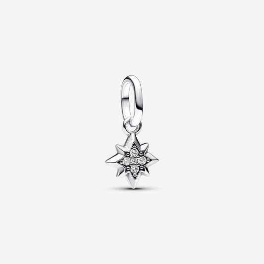 Silver Star Charm with CZ Stones