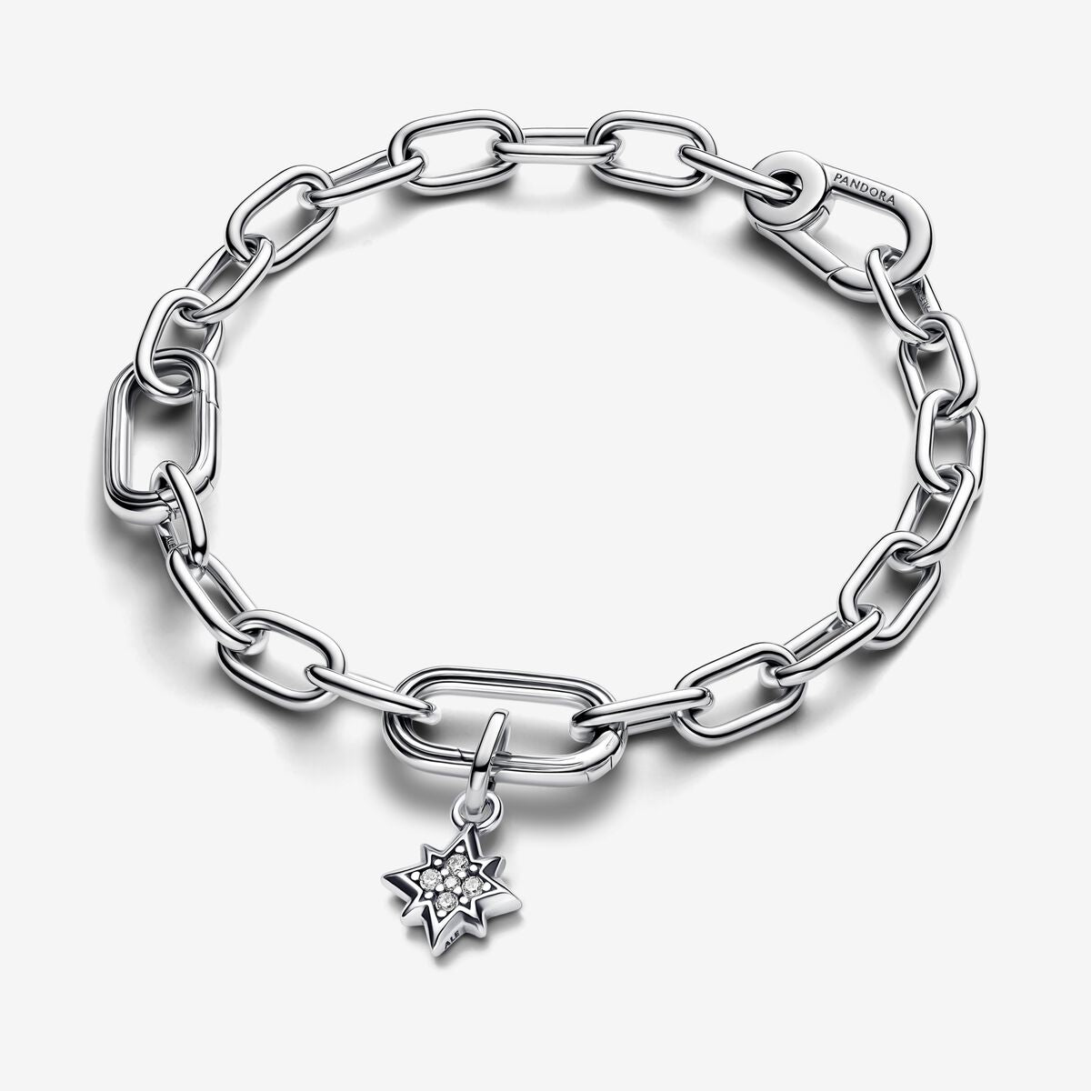 Silver Star Charm with CZ Stones