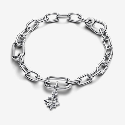 Silver Star Charm with CZ Stones
